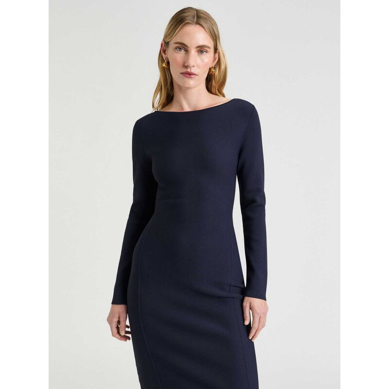 Veronika Maine Ink Milano Long Sleeve Pencil Dress image number 3